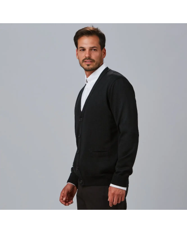 CHAQUETA DE PUNTO HOMBRE NEGRO EJEMPLO DE USO