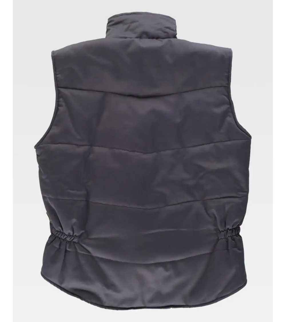 CHALECO ACOLCHADO LINEA 6 GRIS/AMARILLO COMPLETO