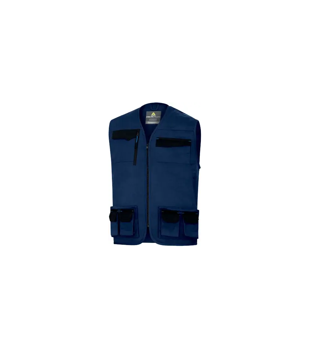 CHALECO MULTIBOLSILLOS MACH2 FRENTE GRIS NARANJA