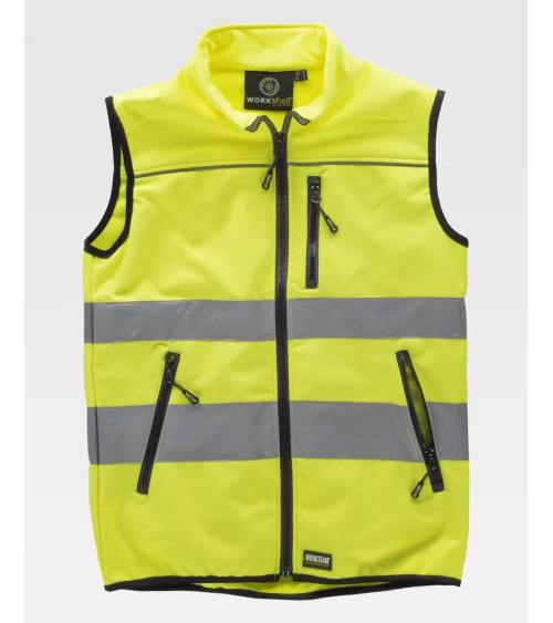 CHALECO WORSHELL ALTA VISIBILIDAD amarillo frente