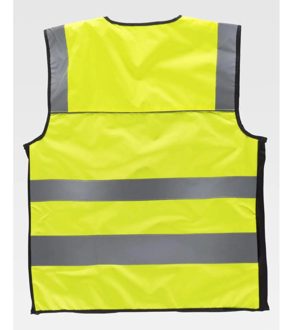 CHALECO ALTA VISIBILIDAD CREMALLERA AMARILLO FRENTE
