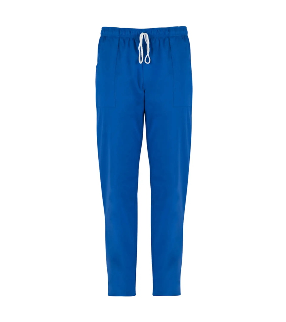 PANTALÓN SANITARIO UNISEX 100% ALGODÓN GABARDINA AZUL ROYAL CINTURA