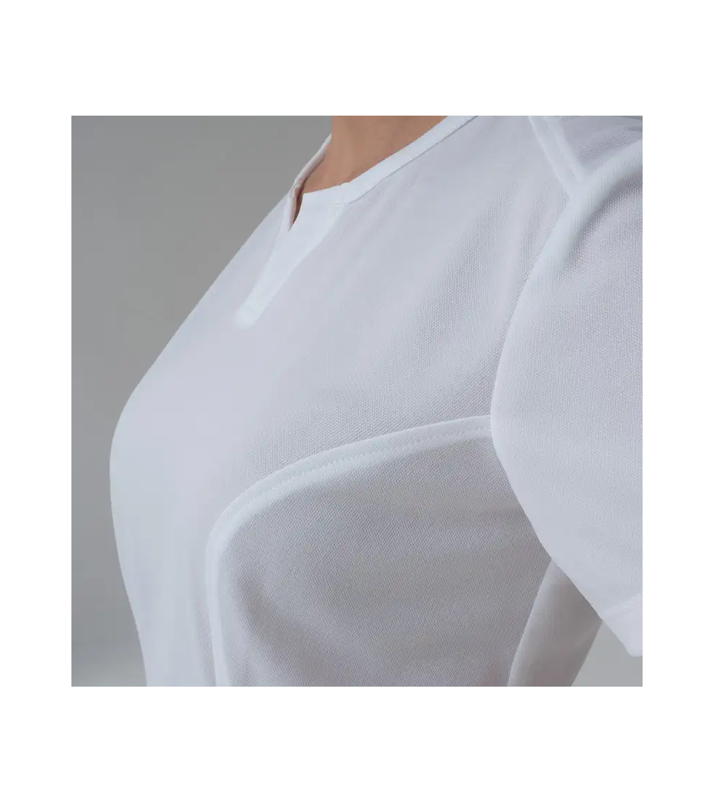 CASACA MUJER MICROFIBRA ELÁSTICA BLANCA EJEMPLO DE USO