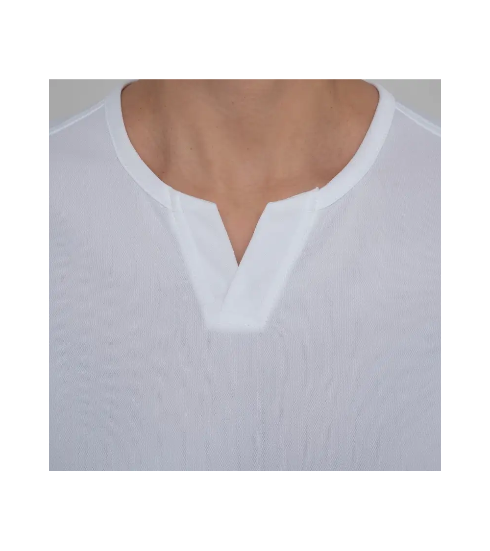 CASACA MUJER MICROFIBRA ELÁSTICA BLANCA EJEMPLO DE USO