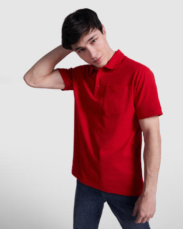POLO MANGA CORTA ROJO EJEMPLO DE USO