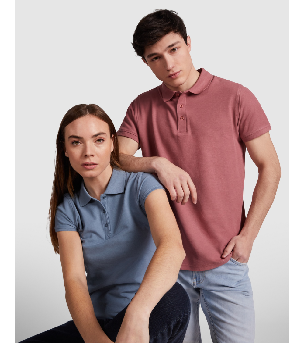 POLO MUJER MANGA CORTA ALGODÓN COLORES AZUL ZEN EJEMPLO DE USO