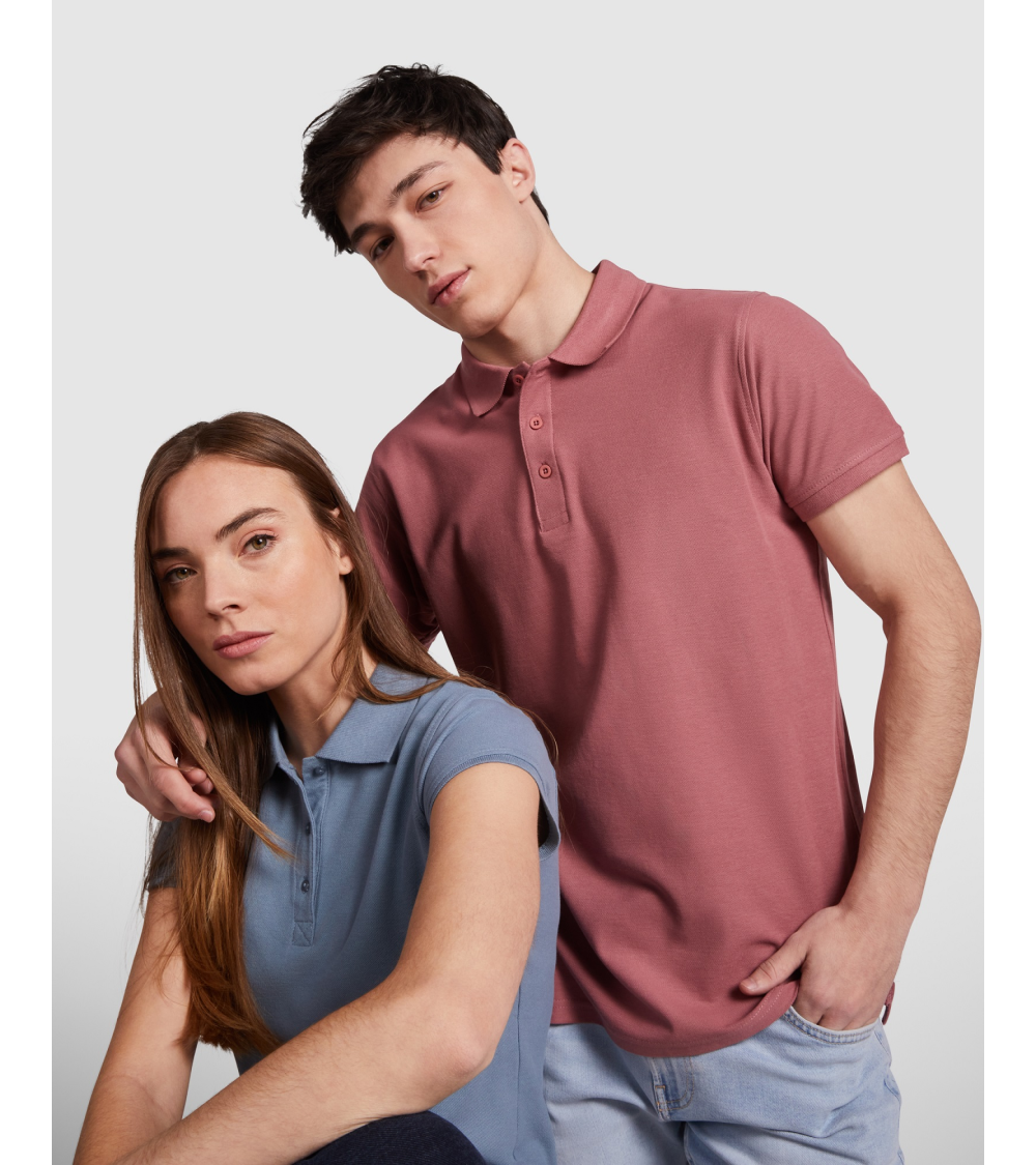 POLO MUJER MANGA CORTA ALGODÓN COLORES AZUL ZEN EJEMPLO DE USO