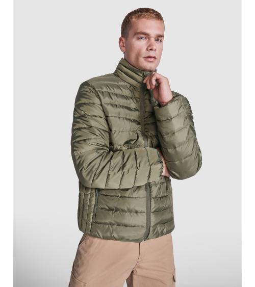 CHAQUETA RESISTENTE AL AGUA ACOLCHADA VERDE MILITAR + AZUL MARINO