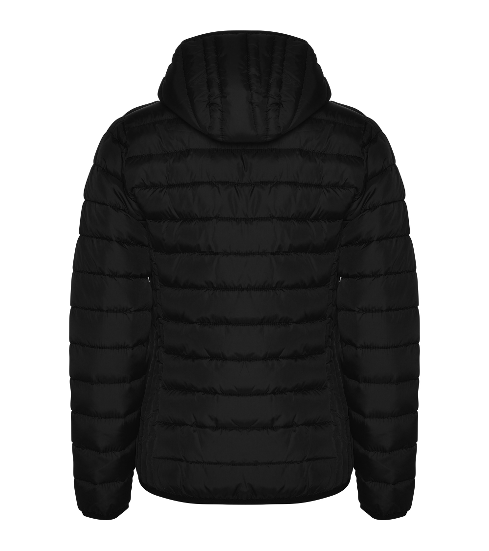 CHAQUETA MUJER TIPO PLUMA CON CAPUCHA EJEMPLO DE USO