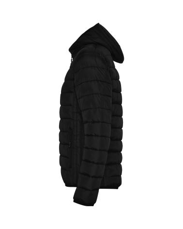 CHAQUETA MUJER TIPO PLUMA CON CAPUCHA COSTADO IZQUIERDO