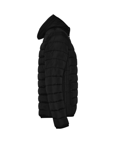 CHAQUETA MUJER TIPO PLUMA CON CAPUCHA COSTADO DERECHO