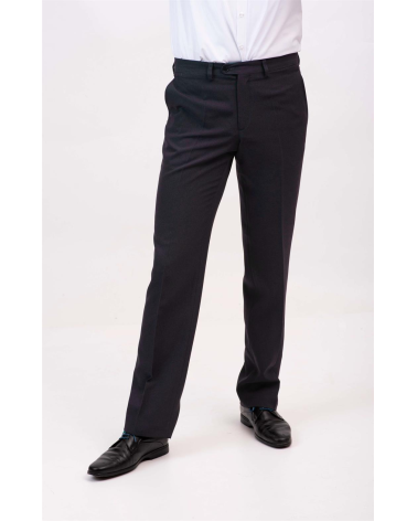 PANTALÓN VESTIR SIN PINZA HOMBRE POLIESTER AZUL MARINO FRENTE