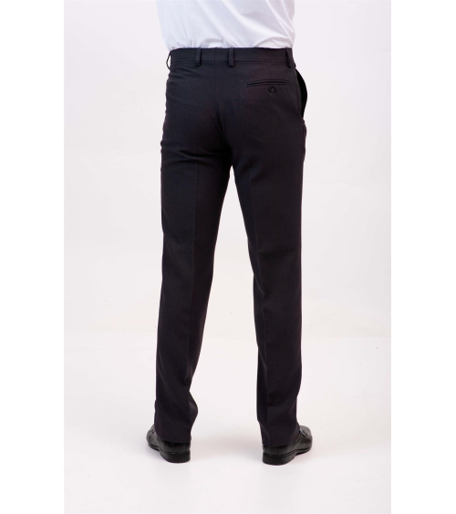 PANTALÓN VESTIR SIN PINZA HOMBRE POLIESTER AZUL MARINO FRENTE