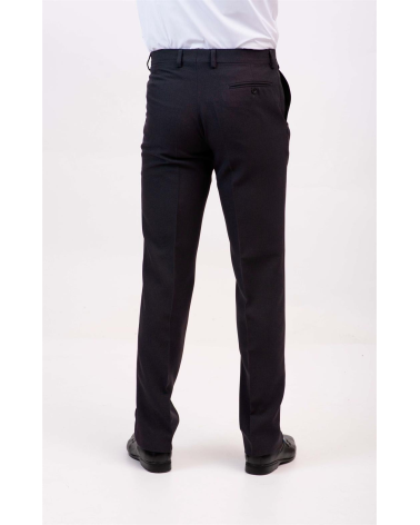 PANTALÓN VESTIR SIN PINZA HOMBRE POLIESTER AZUL MARINO ESPALDA