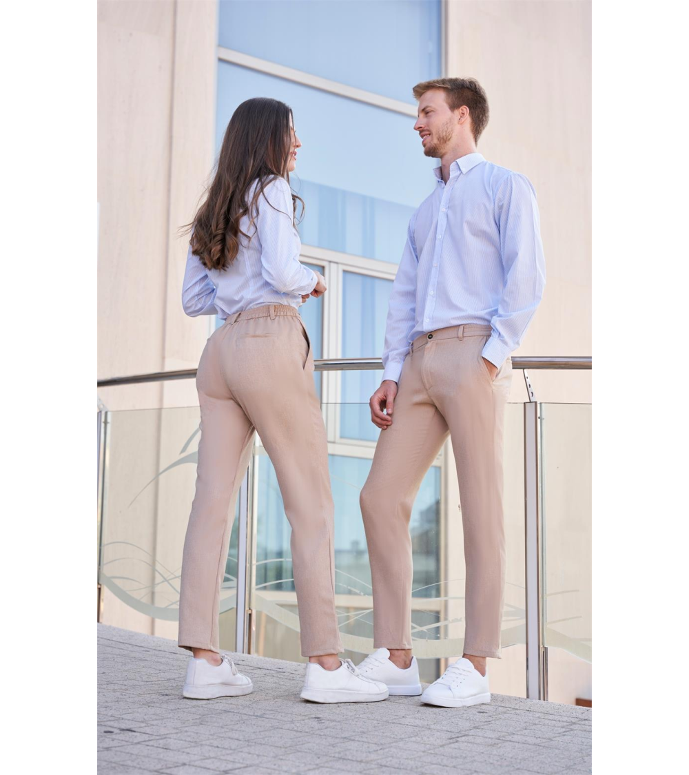 PANTALÓN HOMBRE HOSTELERÍA RECEPCIÓN BEIGE