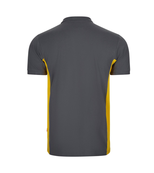 POLO MANGA CORTA BICOLOR INDUSTRIA GRIS AMARILLO FRENTE