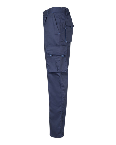 PANTALÓN MULTIBOLSILLOS BICOLOR INDUSTRIA MARINO CELESTE COSTADO