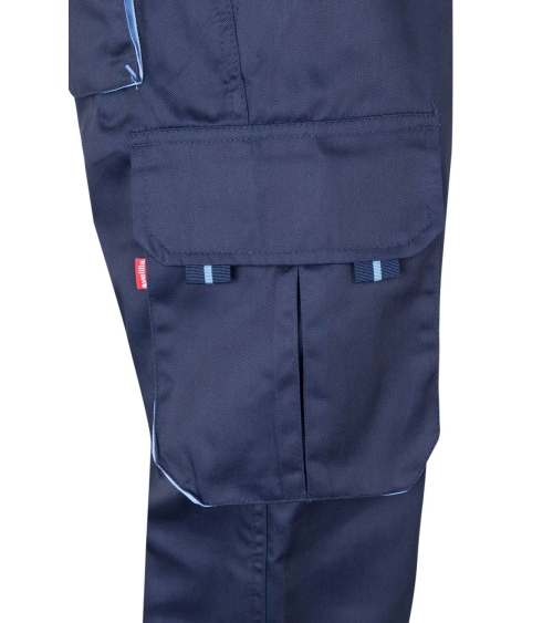 PANTALÓN MULTIBOLSILLOS BICOLOR INDUSTRIA MARINO CELESTE FRENTE