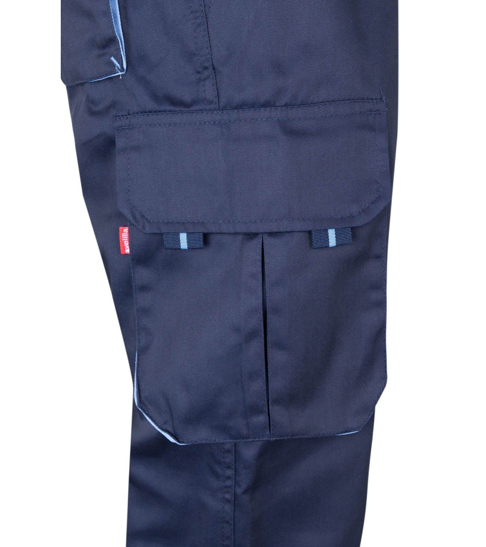PANTALÓN MULTIBOLSILLOS BICOLOR INDUSTRIA MARINO CELESTE FRENTE