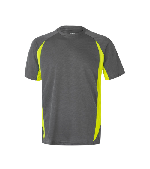 CAMISETA BICOLOR INDUSTRIA VERANO GRIS AMARILLO FRENTE