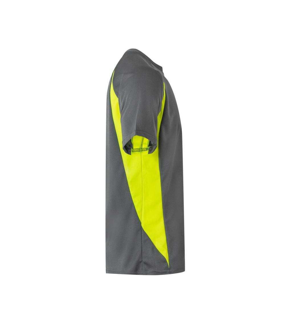 CAMISETA BICOLOR INDUSTRIA VERANO GRIS AMARILLO FRENTE