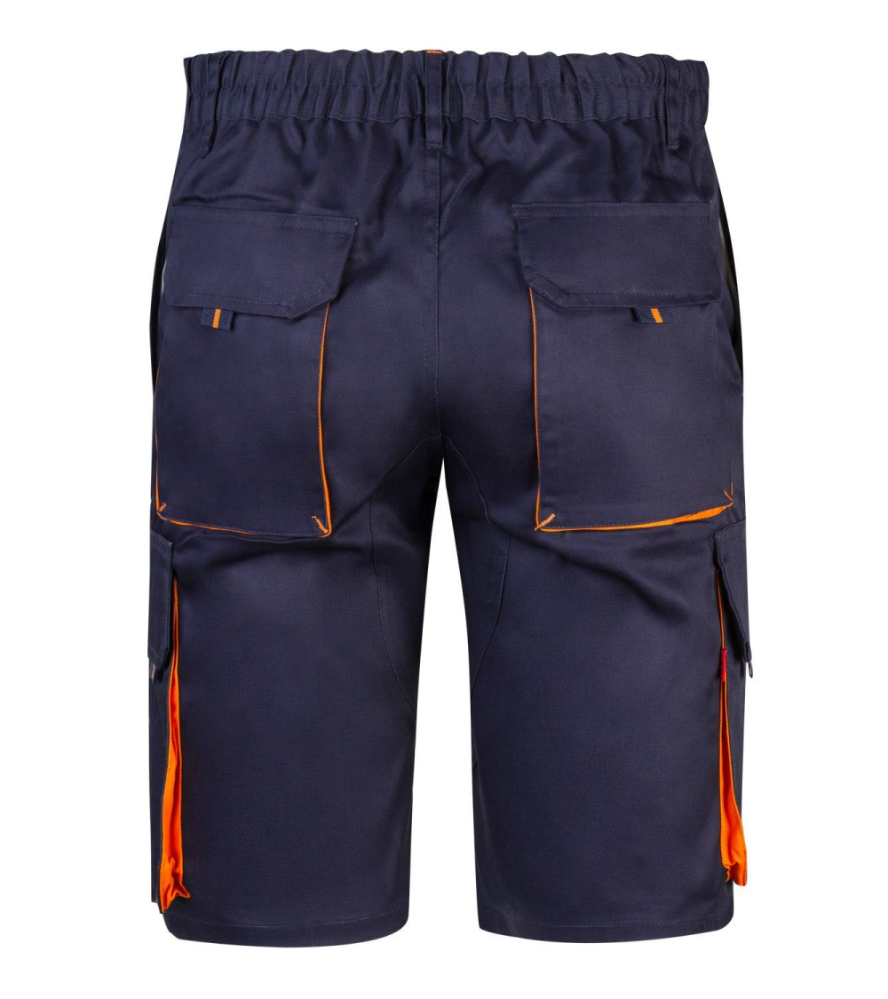 BERMUDA BICOLOR MULTIBOLSILLOS MARINO NARANJA FRENTE