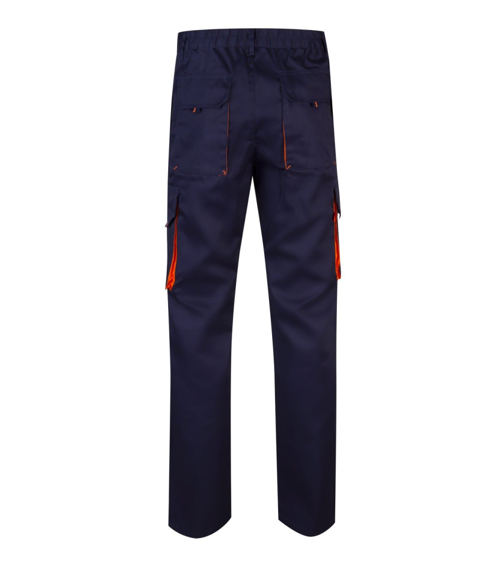 PANTALON BICOLOR MULTIBOLSILLOS NEGRO CELESTE FRENTE