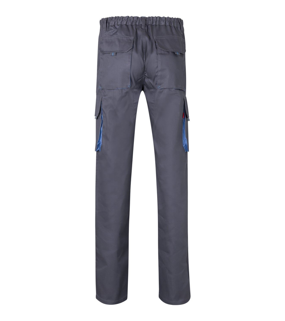 PANTALON BICOLOR MULTIBOLSILLOS NEGRO CELESTE FRENTE