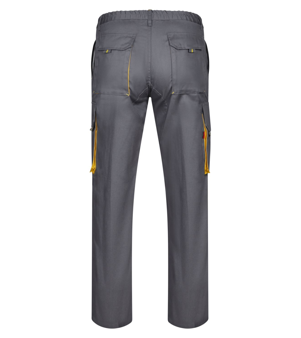 PANTALON BICOLOR MULTIBOLSILLOS NEGRO CELESTE FRENTE