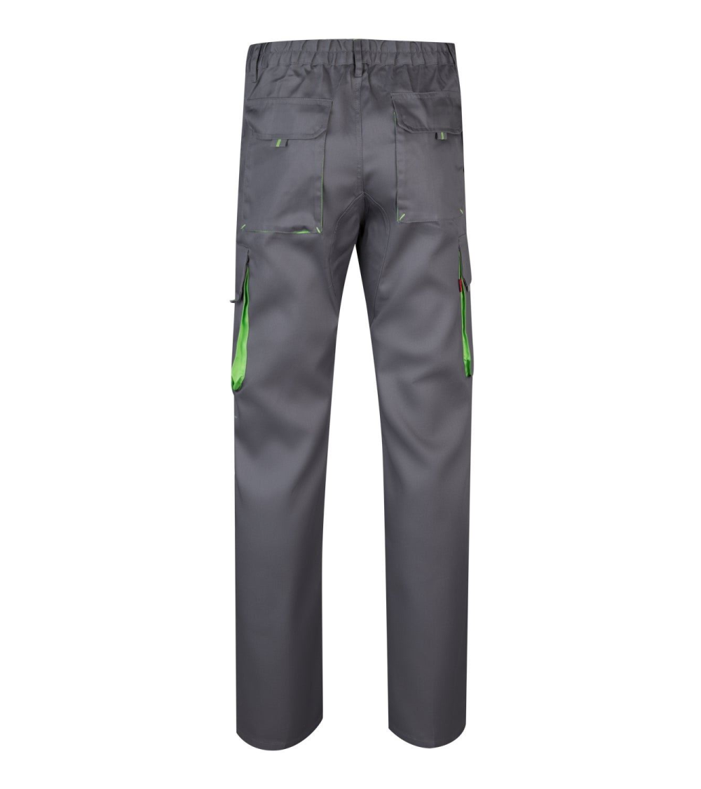 PANTALON BICOLOR MULTIBOLSILLOS NEGRO CELESTE FRENTE