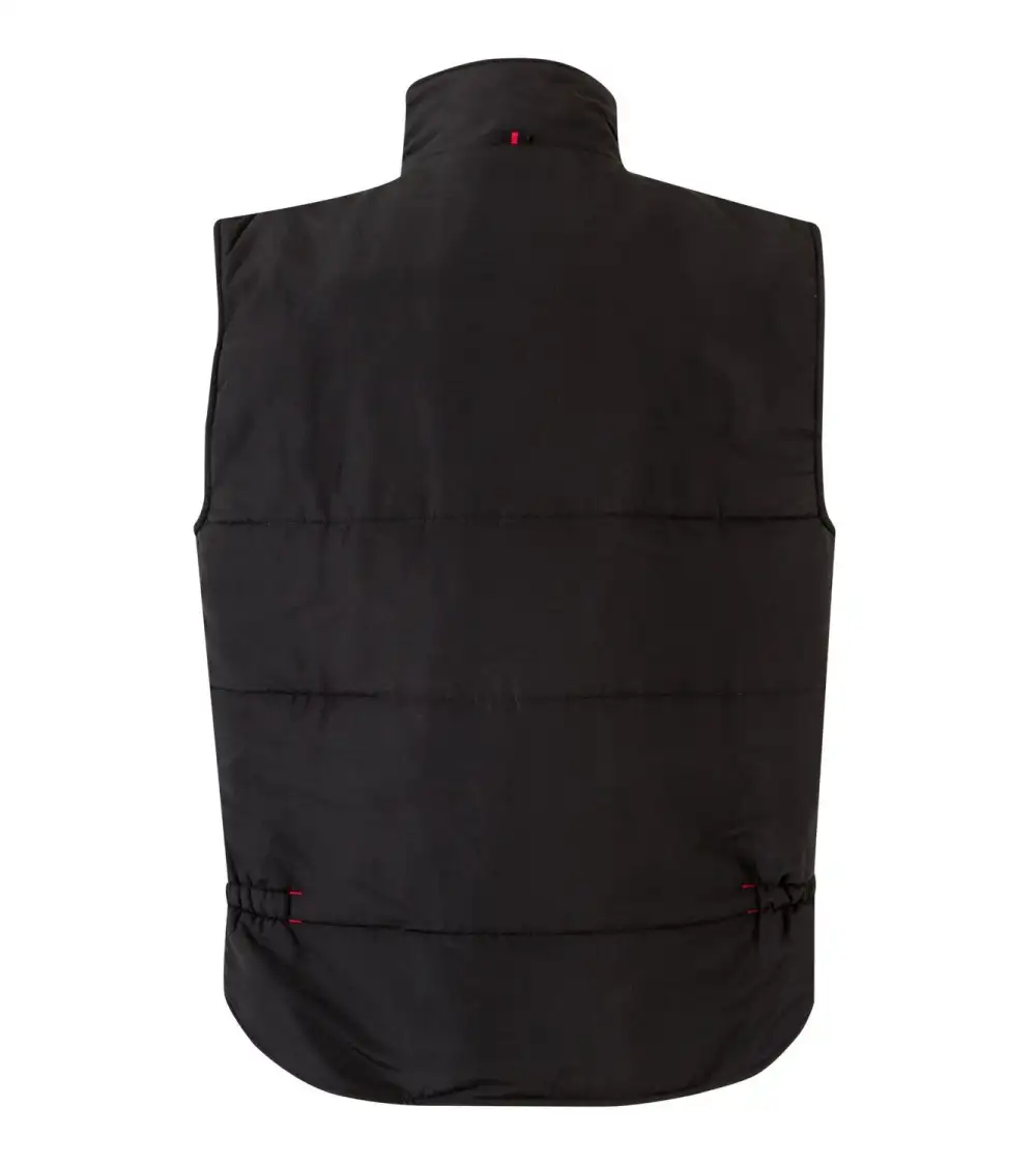 CHALECO INDUSTRIA BICOLOR MULTIBOLSILLOS NEGRO ROJO FRENTE