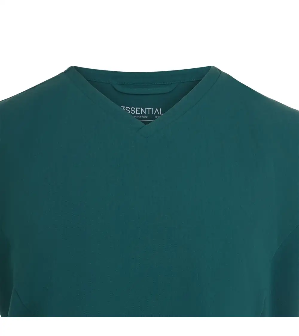 CASACA SANITARIA TACTO SUAVE REPELENTE LIQUIDOS VERDE OSCURO FRENTE