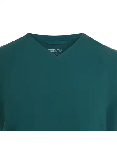 CASACA SANITARIA TACTO SUAVE REPELENTE LIQUIDOS VERDE OSCURO CUELLO PICO