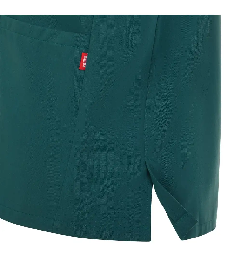 CASACA SANITARIA TACTO SUAVE REPELENTE LIQUIDOS VERDE OSCURO FRENTE