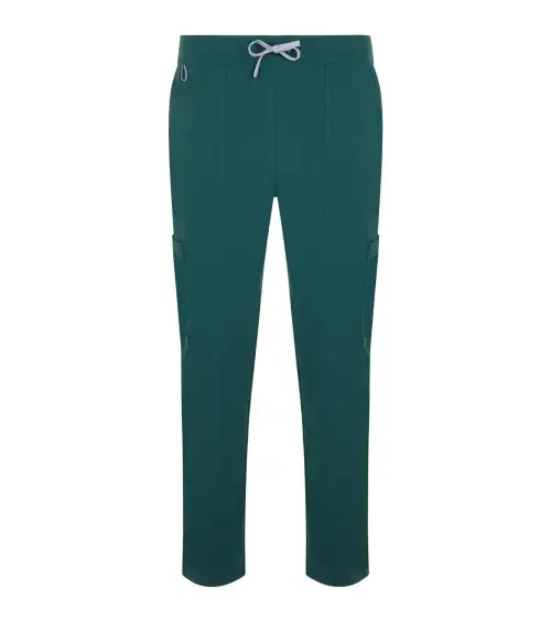 PANTALÓN SANITARIO TACTO SUAVE REPELENTE LIQUIDOS VERDE OSCURO FRENTE