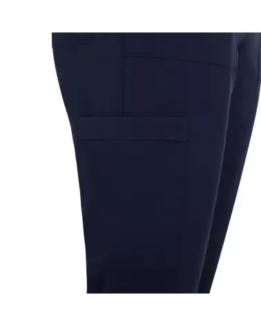 PANTALÓN SANITARIO TACTO SUAVE REPELENTE LIQUIDOS MARINO BOLSILLO COSTADO