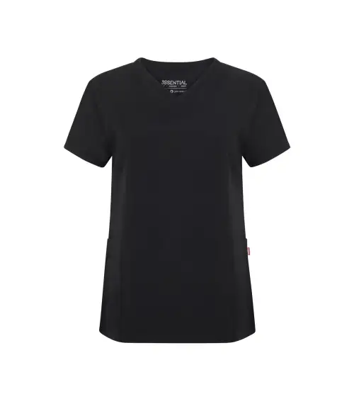 CASACA MUJER TACTO SUAVE REPELENTE LIQUIDOS NEGRO FRENTE