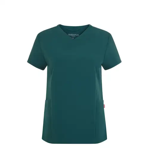 CASACA MUJER TACTO SUAVE REPELENTE LIQUIDOS VERDE OSCURO FRENTE
