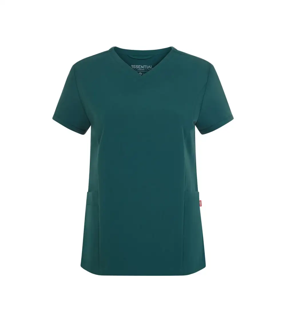 CASACA MUJER TACTO SUAVE REPELENTE LIQUIDOS VERDE OSCURO FRENTE