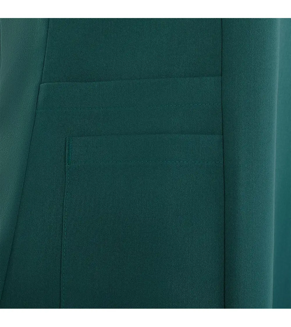 CASACA MUJER TACTO SUAVE REPELENTE LIQUIDOS VERDE OSCURO FRENTE