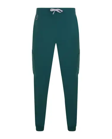 PANTALÓN JOGGER TACTO SUAVE REPELENTE LIQUIDOS VERDE OSCURO FRENTE