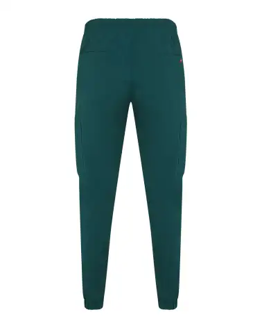 PANTALÓN JOGGER TACTO SUAVE REPELENTE LIQUIDOS VERDE OSCURO ESPALDA