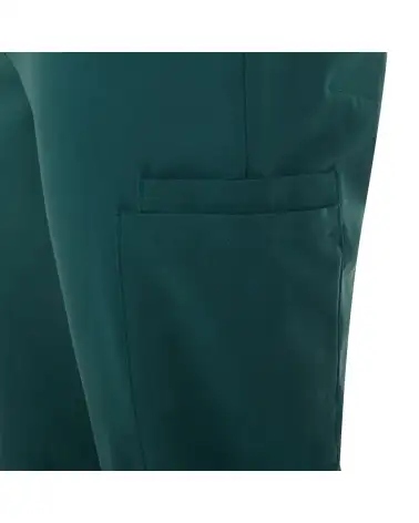 PANTALÓN JOGGER TACTO SUAVE REPELENTE LIQUIDOS VERDE OSCURO BOLSILLOS