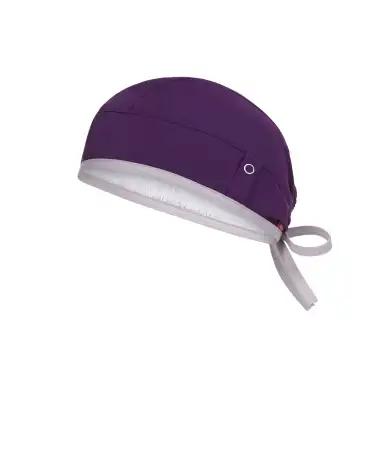 GORRO SANITARIO TACTO SUAVE REPELENTE LIQUIDOS MORADO DETALLE