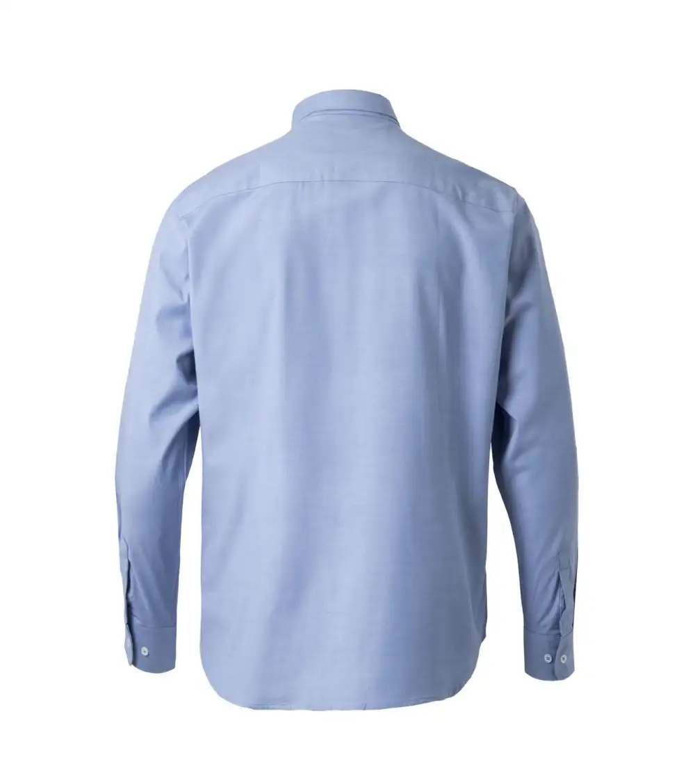 CAMISA OXFORD MANGA LARGA STRETCH CELESTE FRENTE