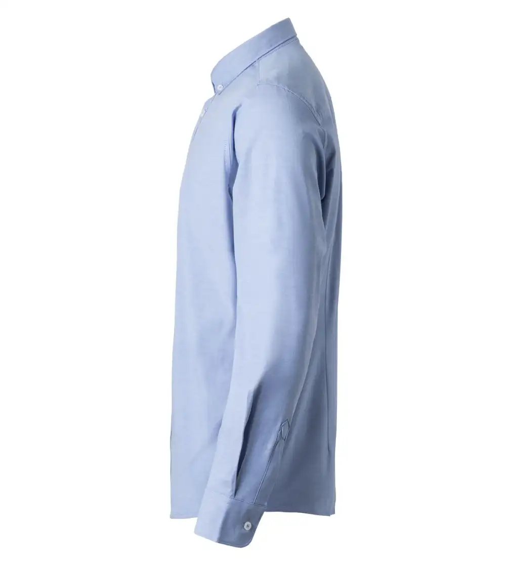 CAMISA OXFORD MANGA LARGA STRETCH CELESTE FRENTE