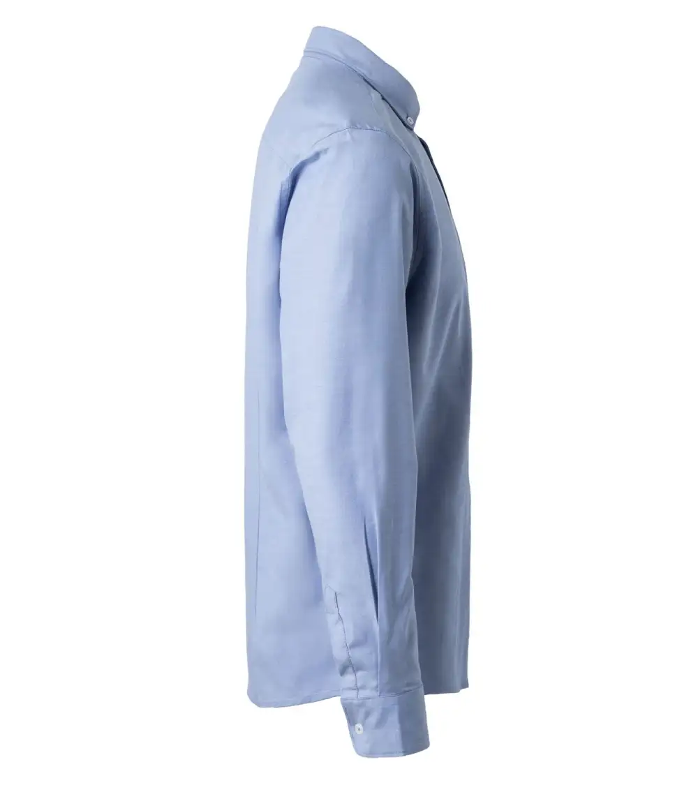 CAMISA OXFORD MANGA LARGA STRETCH CELESTE FRENTE