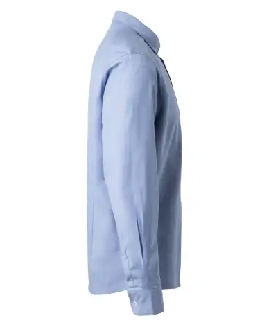 CAMISA OXFORD MANGA LARGA STRETCH CELESTE COSTADO DERECHO