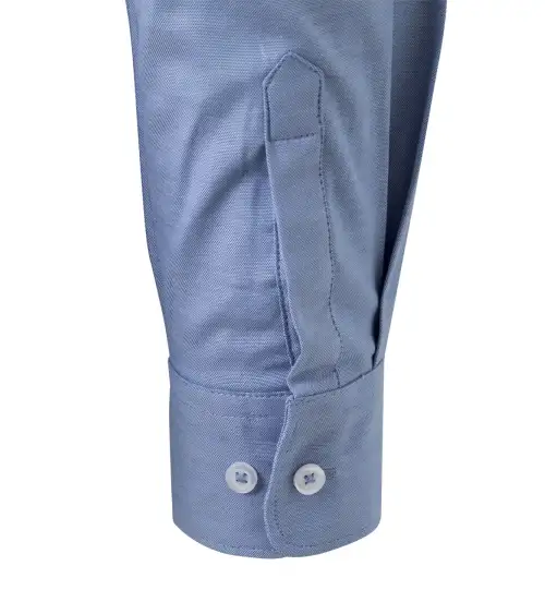 CAMISA OXFORD MANGA LARGA STRETCH CELESTE FRENTE