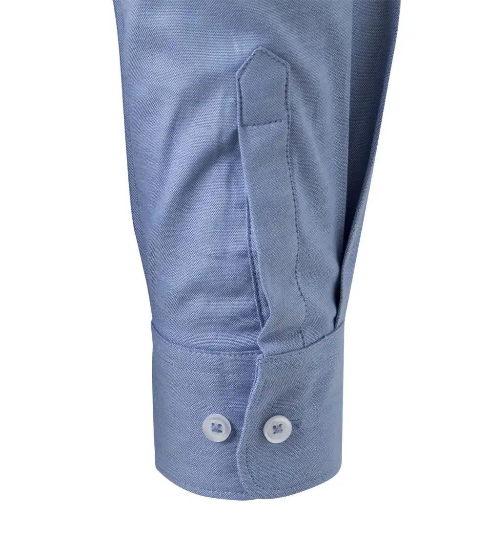 CAMISA OXFORD MANGA LARGA STRETCH CELESTE FRENTE